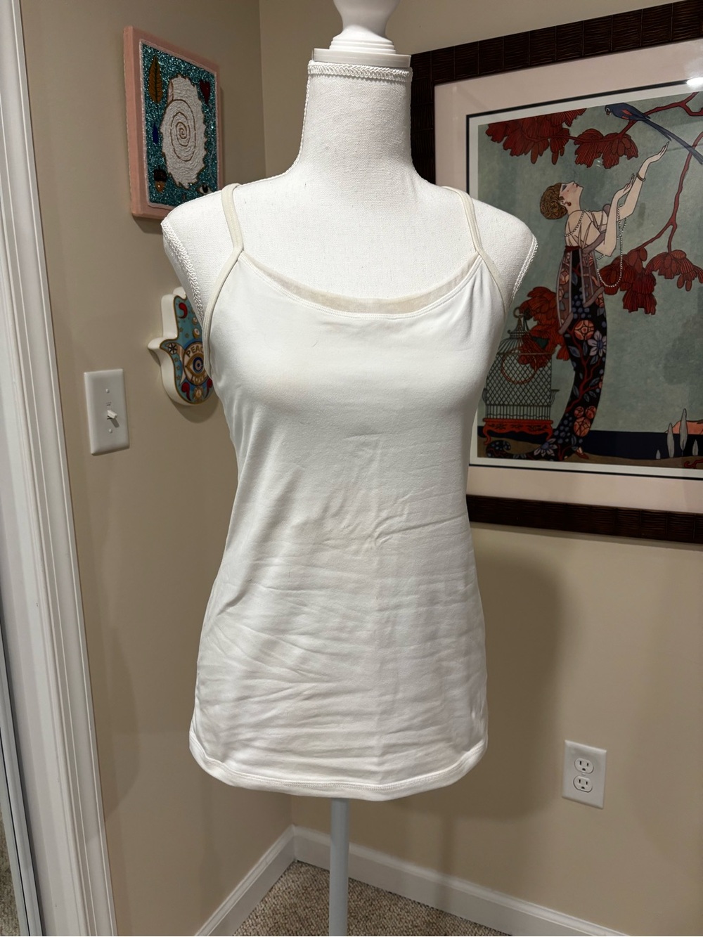 lululemon athletica Cream Slim-Strap Camisole